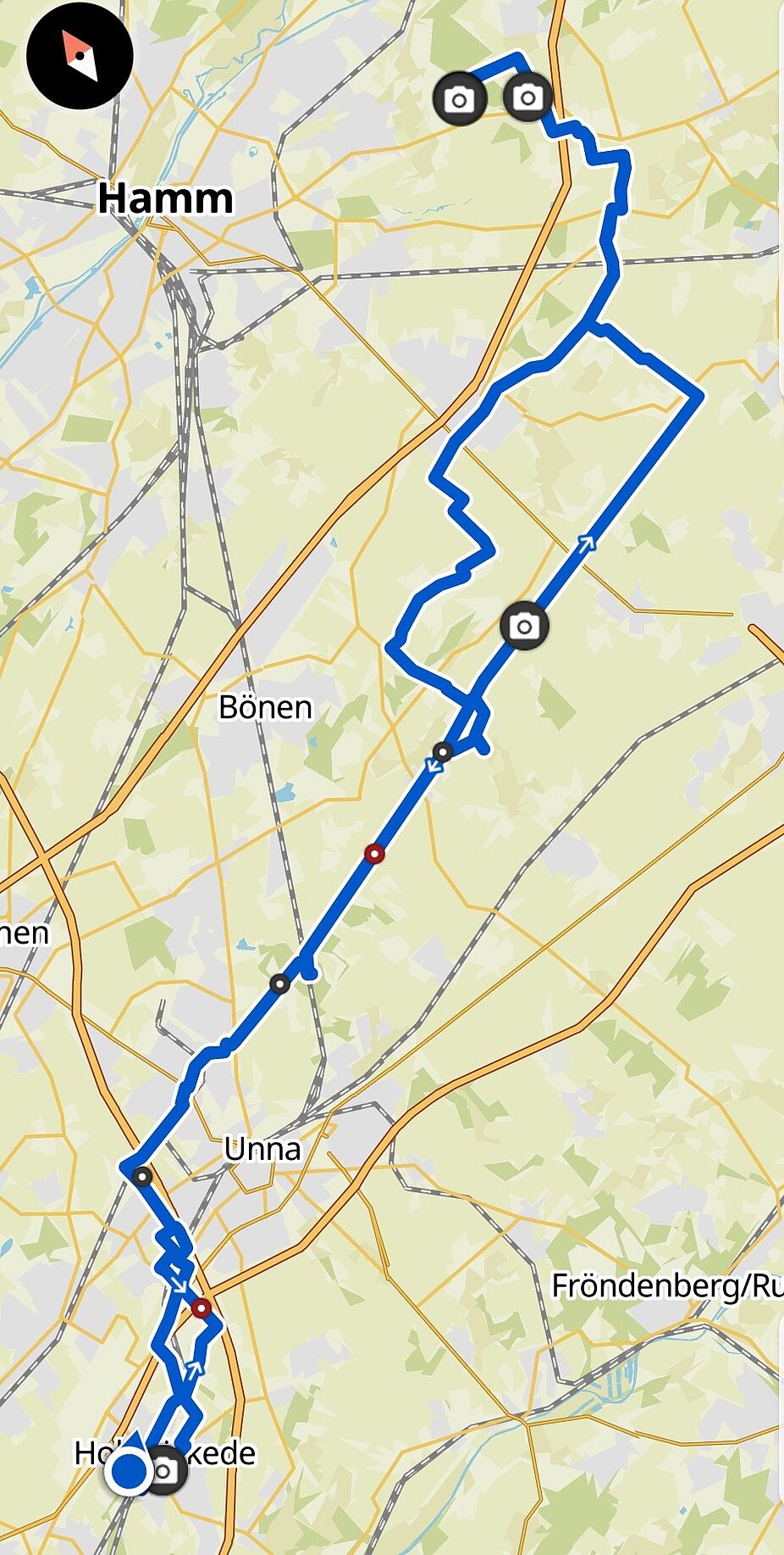 Tourverlauf 81 km in 5 Stunden