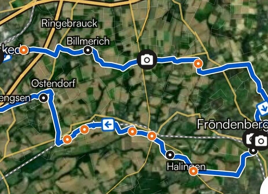 Tourenverlauf 38,8 km