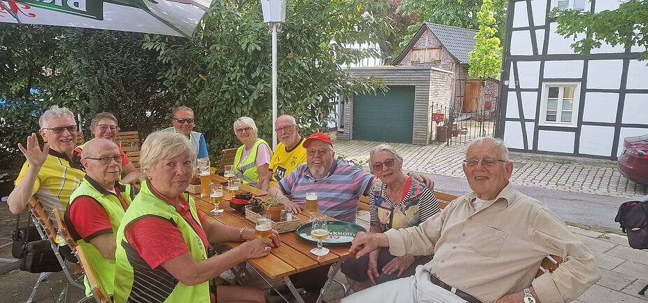 Abschluss im Biergarten
