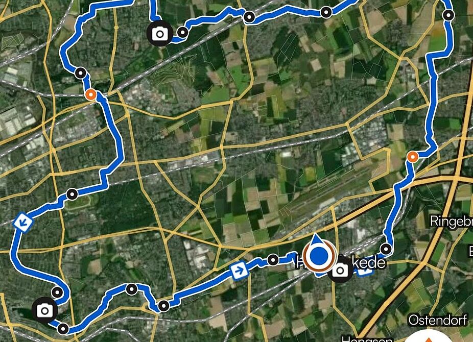 Tourenverlauf 43,4 km