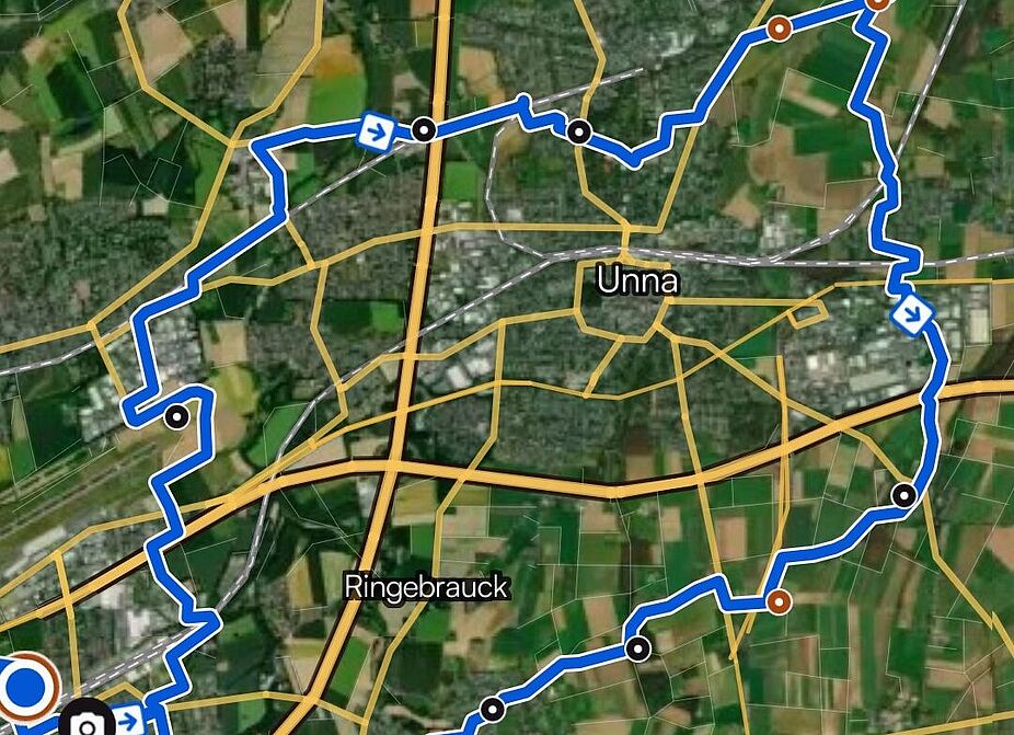 Tourenverlauf 37,1 km