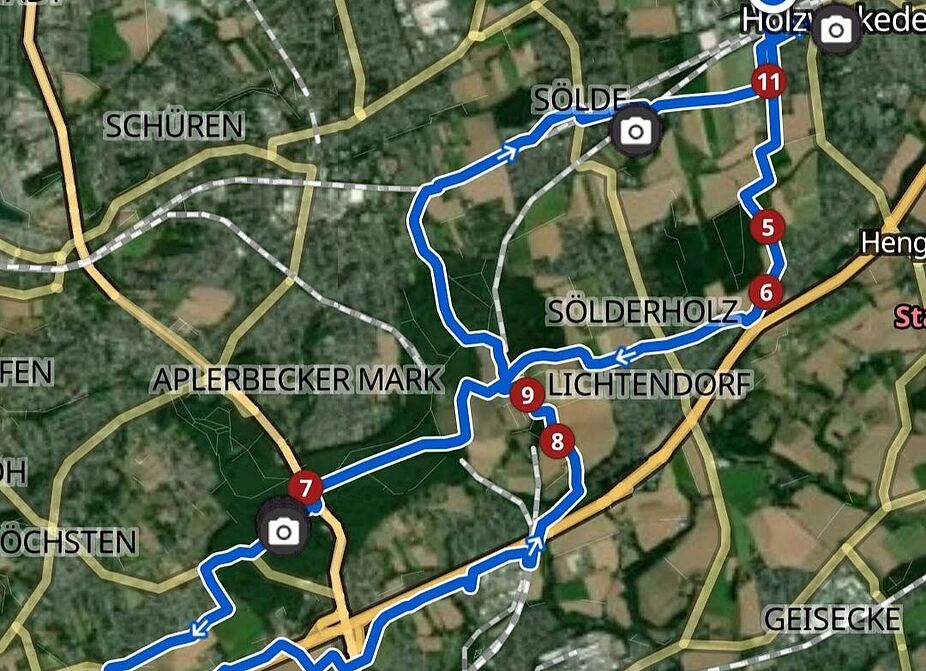 Tourenverlauf 26,1 km