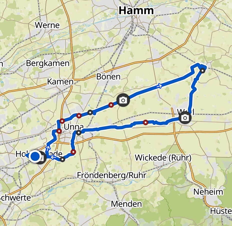 Tourverlauf 70 km
