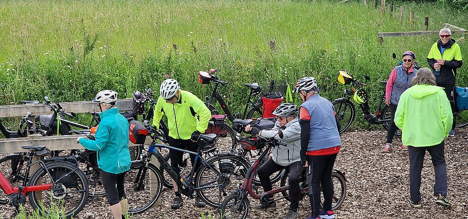 fertig machen für die Weiterfahrt