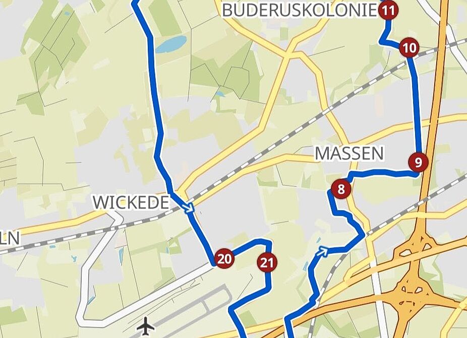 Tourenverlauf 29,8 km Tourenverlauf 29,8 km