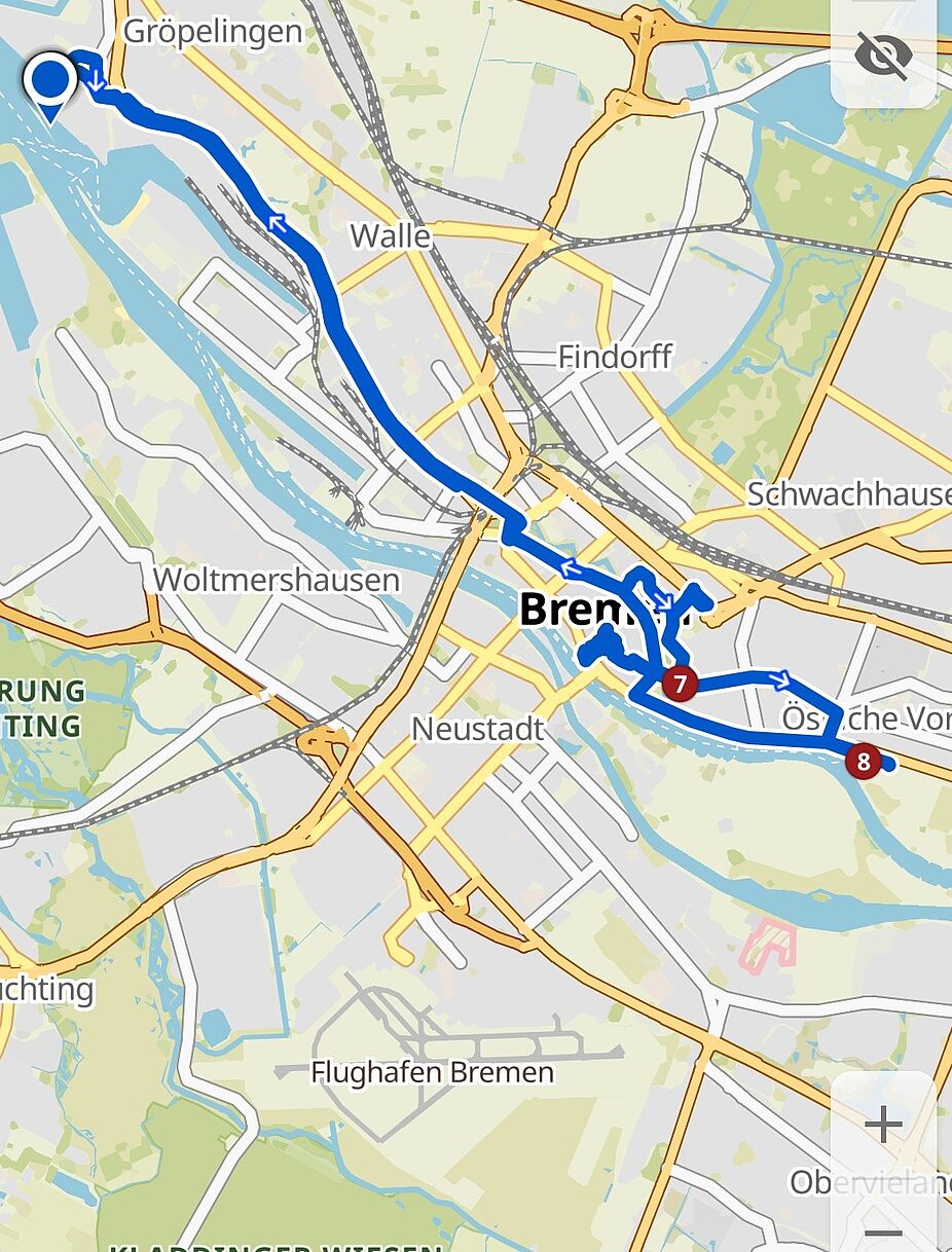 Torverlauf Bremen Innenstadt 23 km