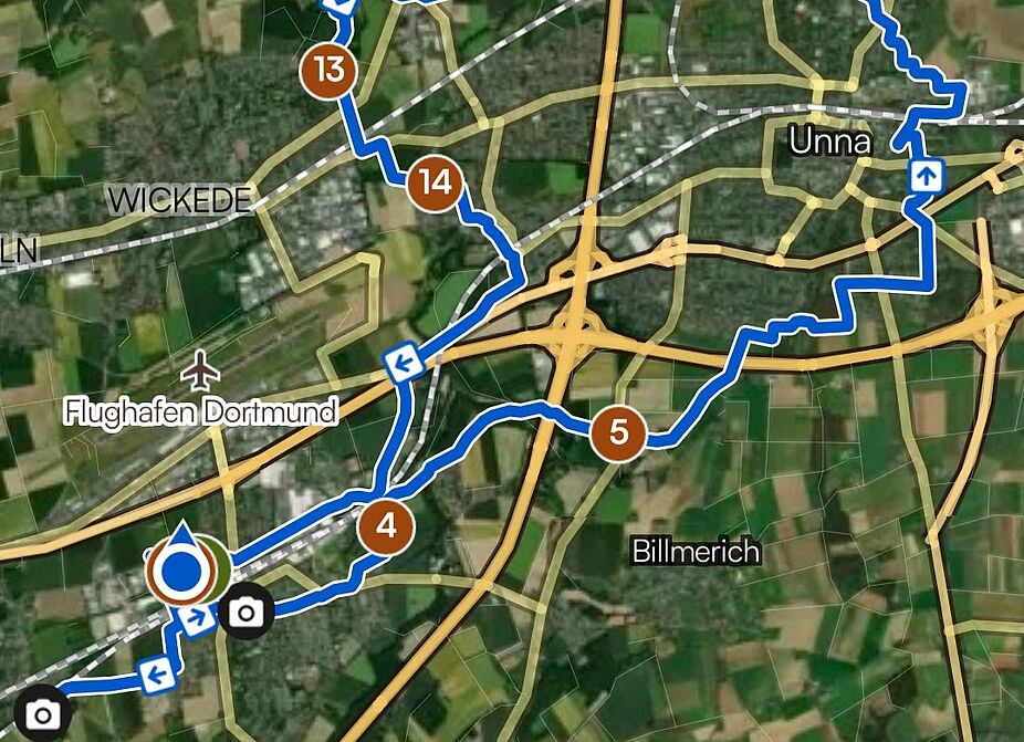 Tourenverlauf 32,8 km Tourenverlauf 32,8 km