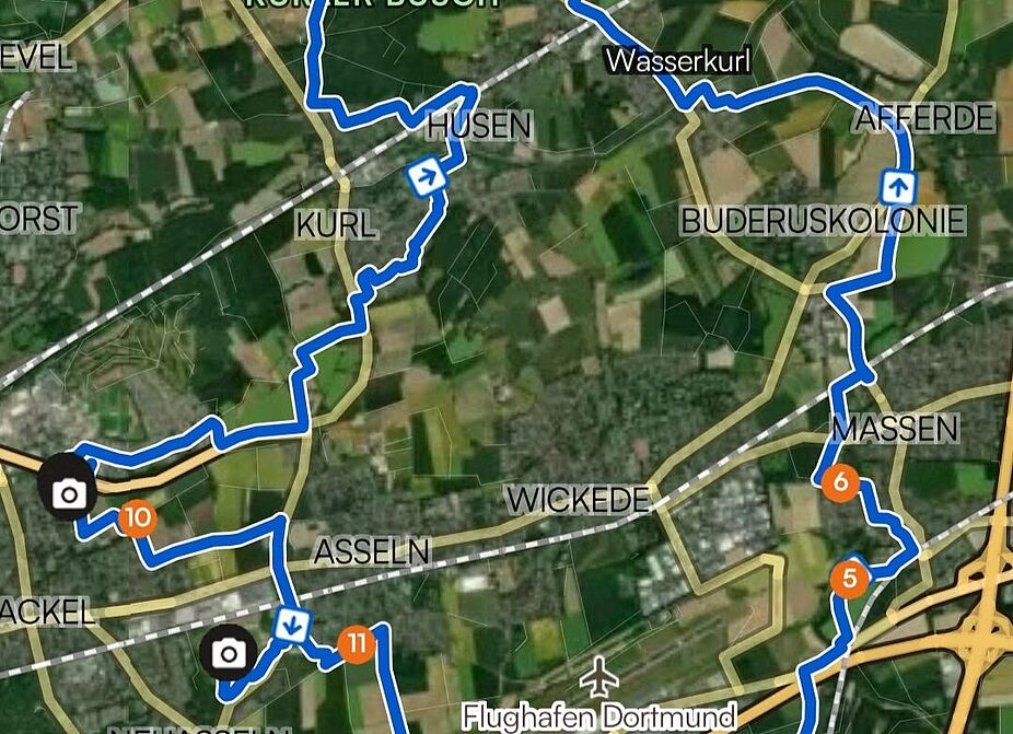 Tourenverlauf 45,7 km