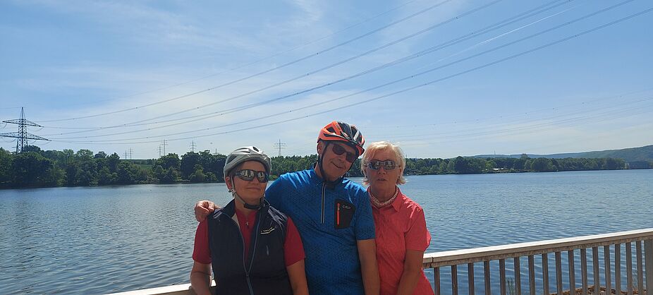 Lustige Fahrradtruppe