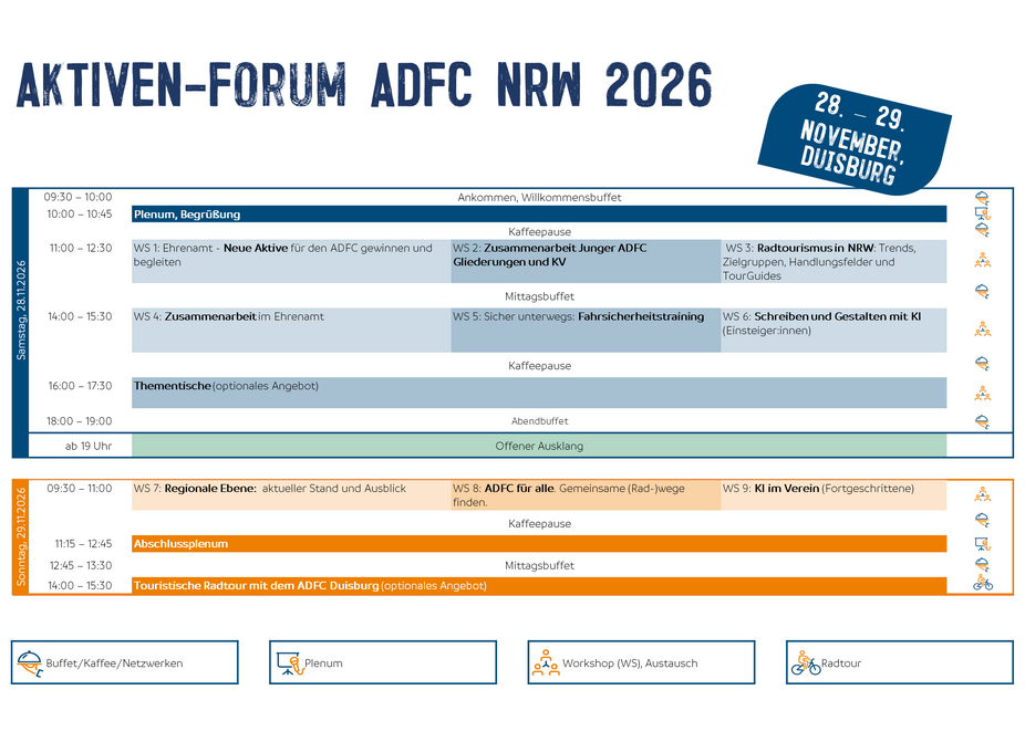 Programm Aktiven-Forum ADFC NRW 2026 Programm Aktiven-Forum ADFC NRW 2026