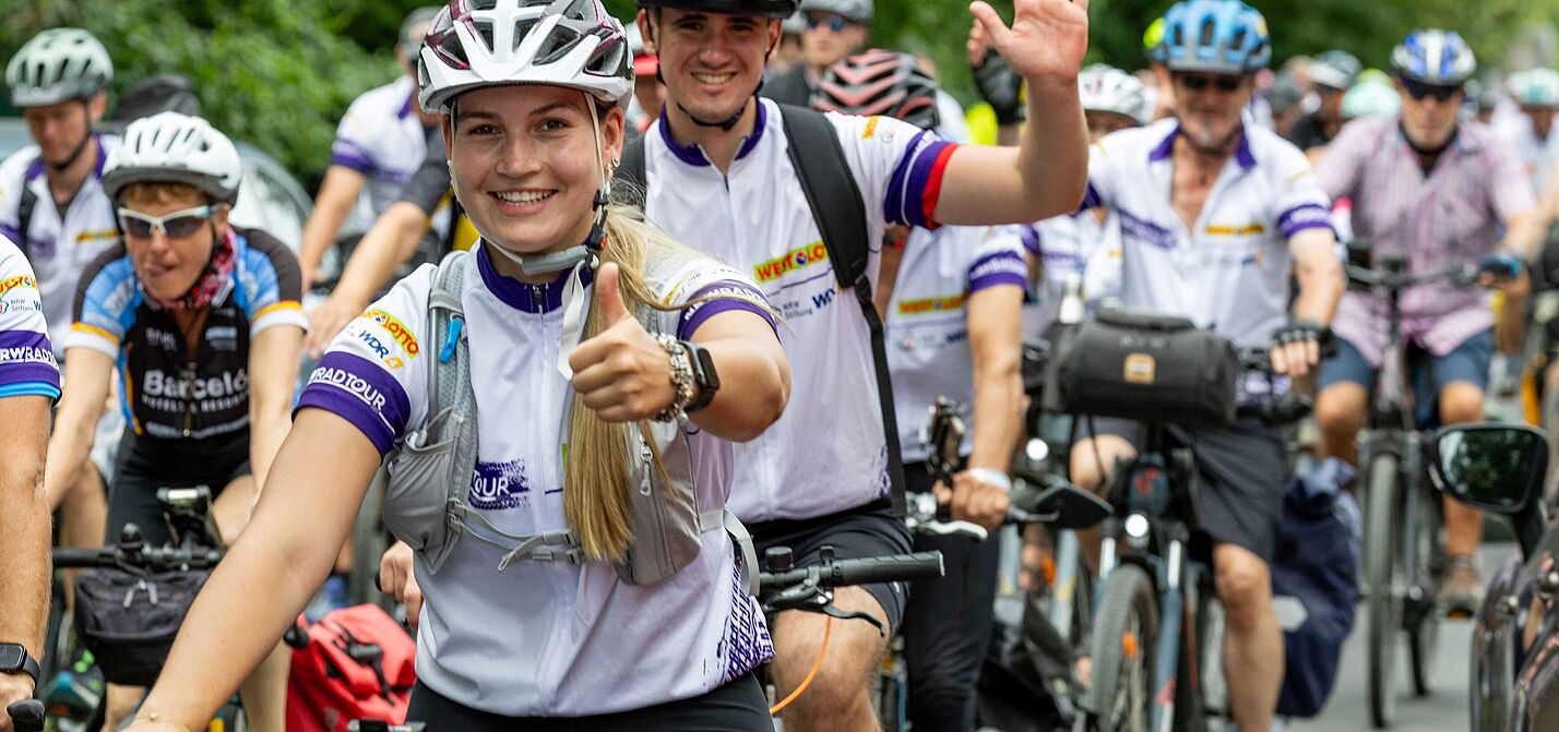 NRW-Radtour 2026 Bei der NRW-Radtour 2026 kommen fahrradbegeistere Menschen aus ganz NRW zusammen und erleben Nordrhein-Westfalen vom Fahrradsattel aus.