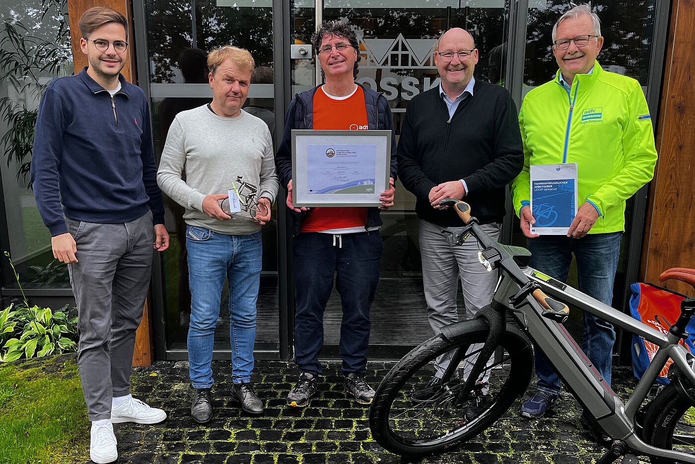 "Fahrradfreundlicher Arbeitgeber" Zertifikatsübergabe (Gold) Vossko GmbH & Co. KG, Ostbevern, Münsterland