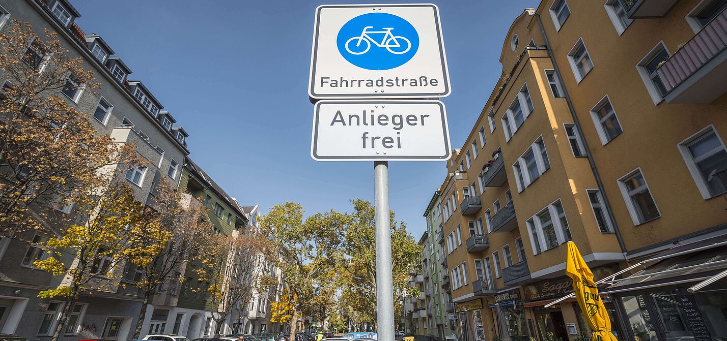 Fahrradstraße mit Anliegerregelung